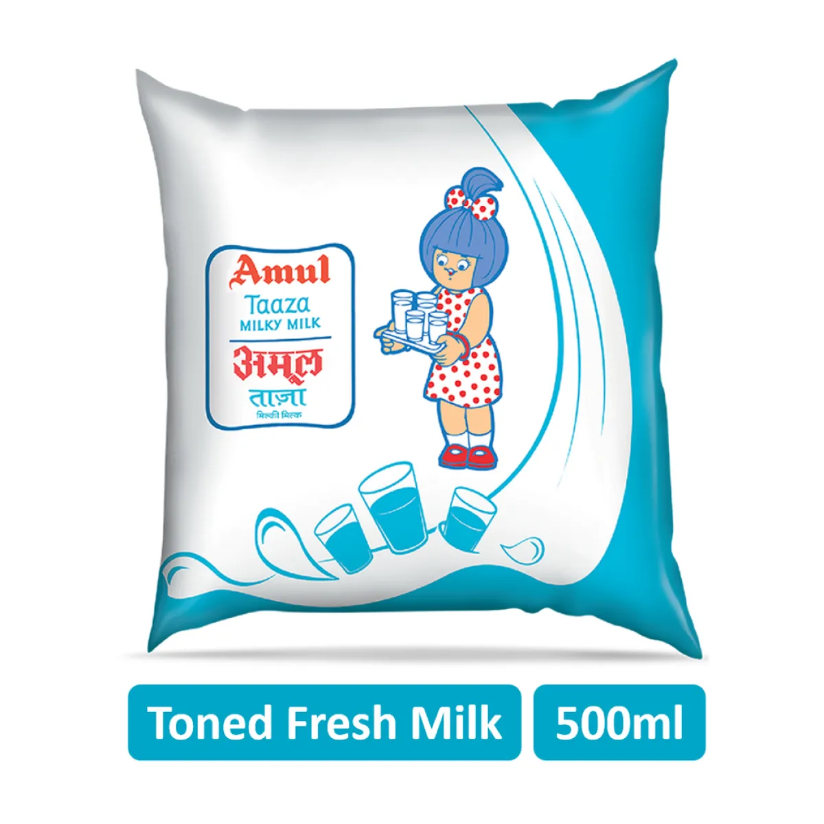 Amul Taaza Toned Fresh Milk (Pouch)