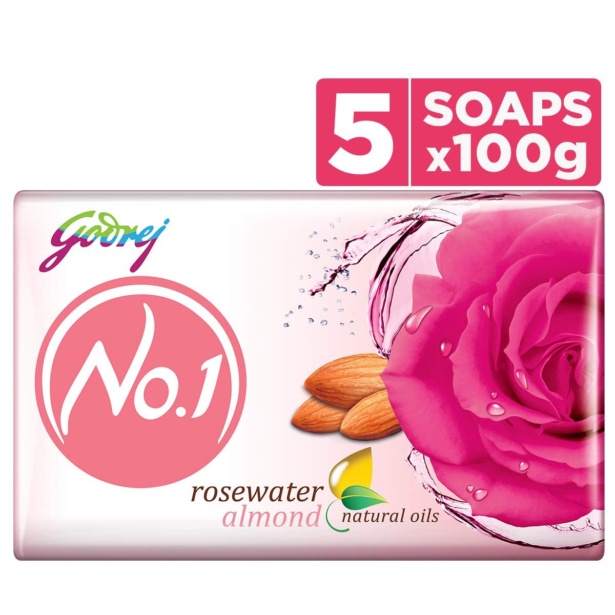 Godrej No1 Rosewater Soap Pack of 5