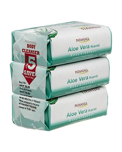 Patanjali Aloevera Soap 3u +150gm