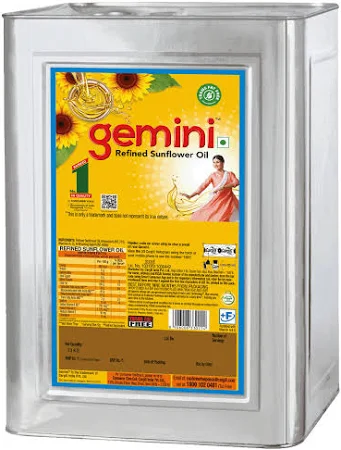 Gemini Sunflower Oil Tin: 13 kg